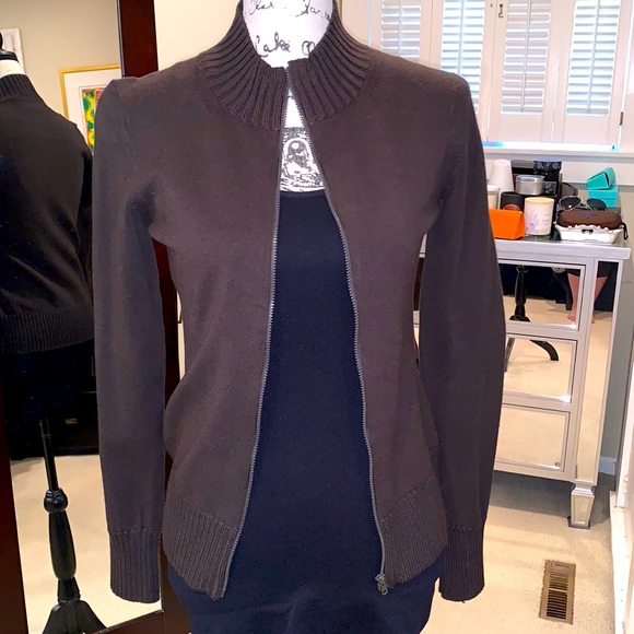 AKIABARA Argentina chocolate zip up stretchy NEW - Picture 3 of 4